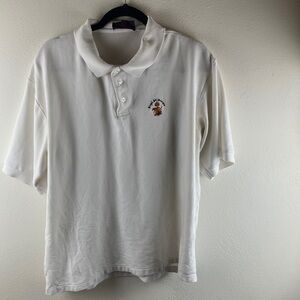 Royal St. George’s Golf Club Polo Shirt XXL White Embroidered Crest England